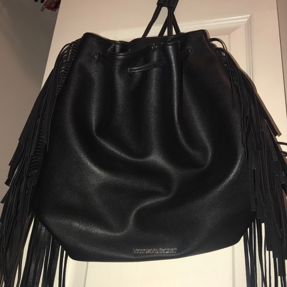 Black string purse